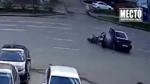 ВИДЕО столкновения мотоцикла и десятки в Кирово-Чепецке.