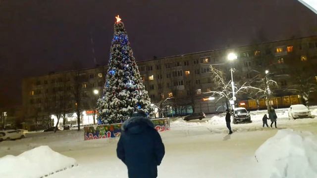 7-Town Kirishi 10 January. Happy New Year tree. No dude