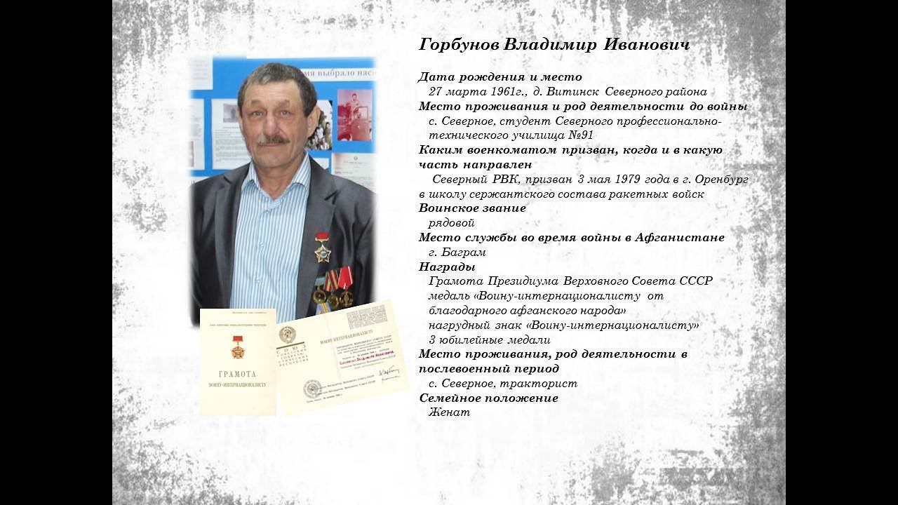 Горбунов Владимир Иванович