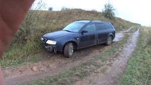 Ауди а6 с5, выбираемся из грязи