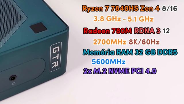 GTR7: MINI PC GAMER da BEELINK: Ryzen7 7840HS, 32GB DDR5, Radeon 780M (RDNA3) | Unboxing/Review смотреть онлайн