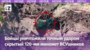 Бойцы уничтожили точным ударом скрытый 120-мм миномет националистов / Известия