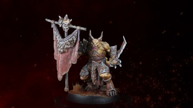 Beastmen Warrior Standard Bearer - Model Showcase смотреть онлайн