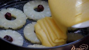 Пирог-перевертыш с ананасами