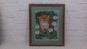 Вышивка крестиком. Оформленные вышивки у меня дома.