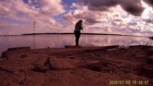 ловим окуня с берега реки Печора