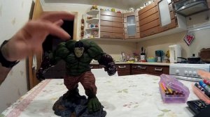 3D модели! Обзор фигурки Hulk напечатанной на 3D принтере. Окраска 3D фигурки Hulk.