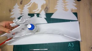 Новогодний сказочный городок из потолочной плитки