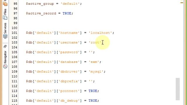 PHP CodeIgniter Database Config