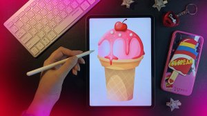 Как нарисовать мороженое ✦ Рисую на АЙПАДЕ