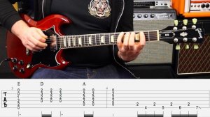 Back In Black Riff Lesson | Rock Guitar Tutorial With Tabs
