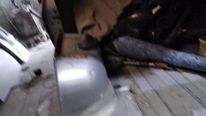 Стапельные работы вытягивание левого заднего крыла на ларгусе lada.