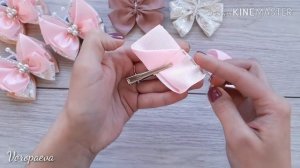 Butterfly bow of ribbon Kanzashi / DIY / Бантики бабочки из лент Канзаши / Янина Воропаева