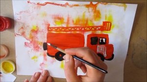 Рисование. Пожарная машина