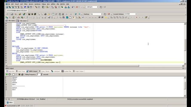 PL/SQL Oracle tutorial - REF CURSOR and SYS_REFCURSOR - PL/SQL for beginners (Lesson 10) смотреть онлайн