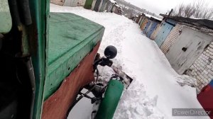 Т-40АМ обзор чистки снега.
