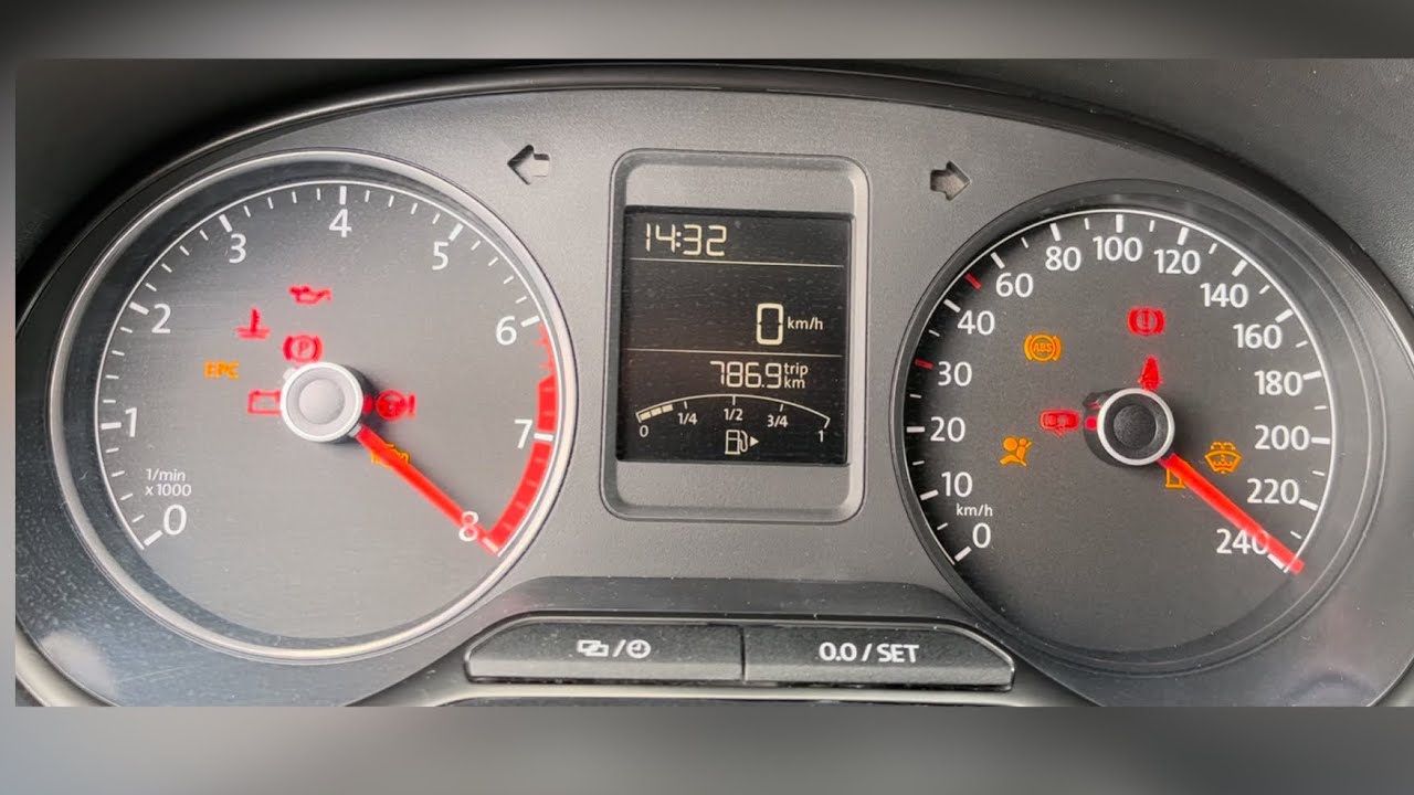 Система контроля давления в шинах VW Polo 2020.