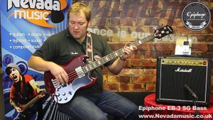 Epiphone EB-3 Bass Guitar Cherry Demo - PMT