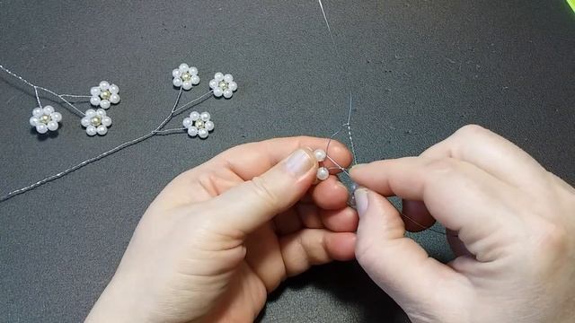Бисероплетение. Рукоделие. Декоративные веточки. Цветы. Мастер класс. Пошаговый МК для начинающих смотреть онлайн