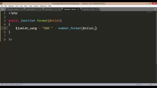 php dan mysql : Format uang (Rupiah / USD)