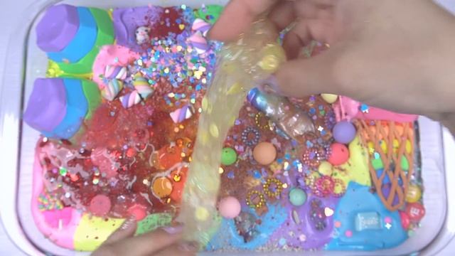 "ICE CREAM" Rainbow Slime Mixing Makeup, Eyeshadow Random into slime Satisfying slime video #ASMR смотреть онлайн