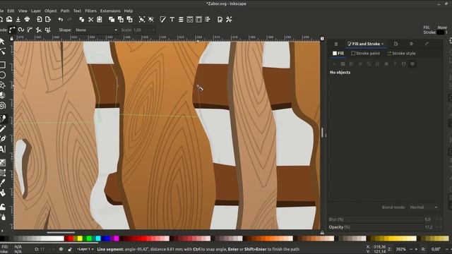 Made with Inkscape (Speed Art): Wooden fence смотреть онлайн