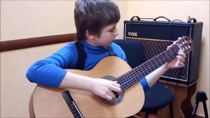 Етюд - Ф. Таррега на гитаре.