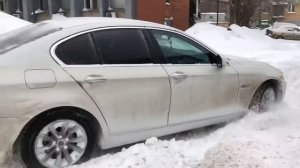 Зимние покатушки на BMW F10 530d Xdrive 2013 год