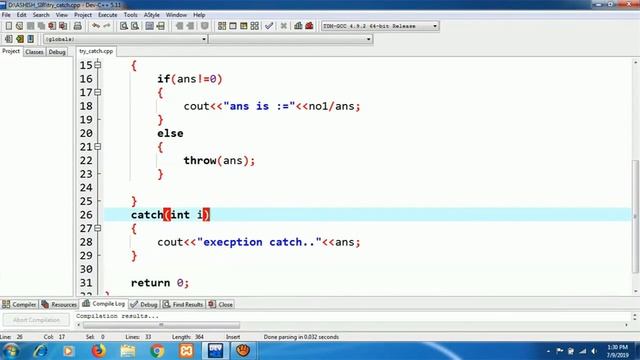 Exception Handling in C++ || Programming Funda || try,catch,and throw|| смотреть онлайн