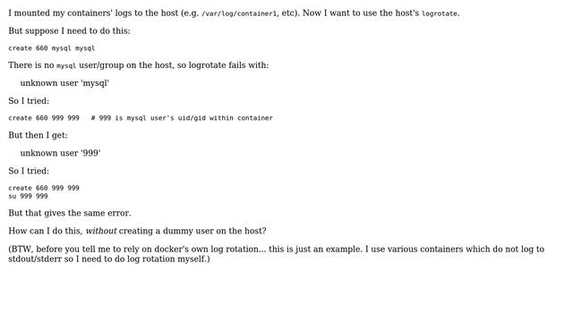DevOps & SysAdmins: Logrotate docker container's logs when user doesn't exist on host смотреть онлайн
