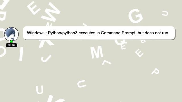 Windows : Python/python3 executes in Command Prompt, but does not run correctly смотреть онлайн