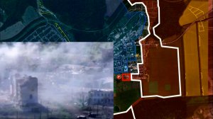 Карта боевых действий. Бои в городе Часов Яр. Северная половина города Волчанск под контролем