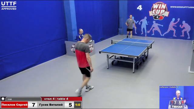 02:40 Писклов Сергей (3:0) Гусев Виталий стол 4 ЮГ-4 28.06.21 смотреть онлайн