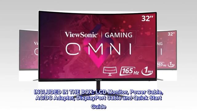 ViewSonic OMNI VX3218-PC-MHD 32 Inch Curved 1080p 1ms 165Hz Gaming Monitor with Adaptive Sync, смотреть онлайн
