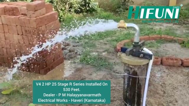 V4 2 HP 25 Stage R Series Installed On 530 Feet. Dealer - P M Halayyanavarmath Ele #hifunipumps смотреть онлайн