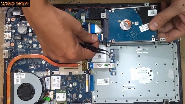 HP 15 AC183TU Disassembly and fan cleaning - laptop repair смотреть онлайн