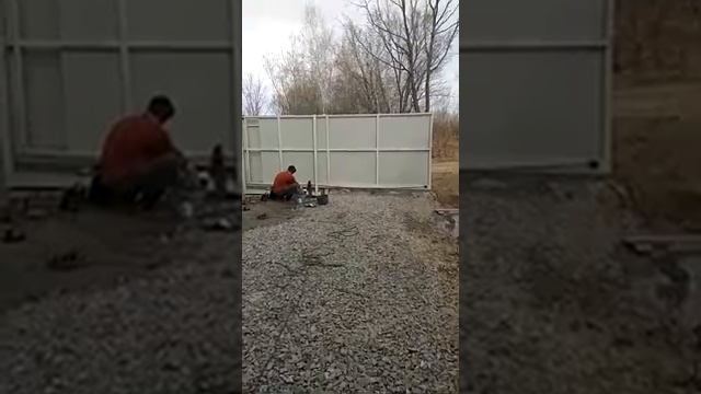 Привод откатных ворот своими руками смотреть онлайн