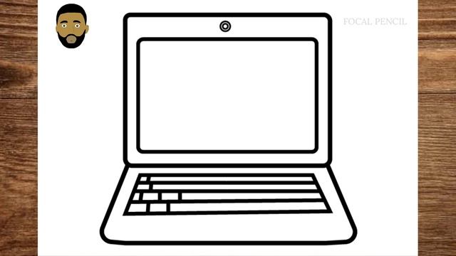 How To Draw A Laptop ( Computer) | Easy Drawing step by step смотреть онлайн