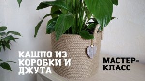 Кашпо для СПАТИФИЛЛУМА из картона и джута как с Алиэкспресс, только в 3 раза дешевле.