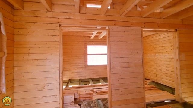 Деревянный дом из бруса 6 на 8 в полтора этажа с террасой 6 на 2,5 от Центра Домостроения Сыктывкар смотреть онлайн