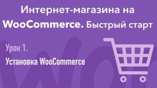 Урок 1. Интернет-магазина на WooCommerce. Установка WooCommerce