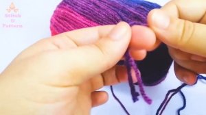 How to crochet from both ends of a yarn ball - الكروشيه بفتلتين من نفس الشلة