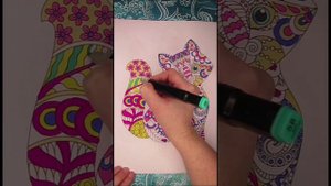 Раскраска антистресс. Котик