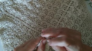 Как связать скатерть крючком .Красивый ажурный узор крючком .