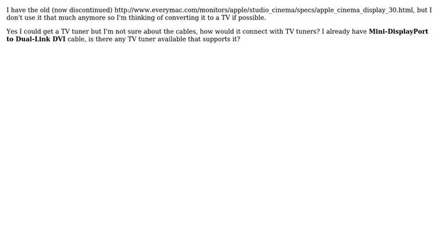 Apple: Using 30" cinema display as TV смотреть онлайн