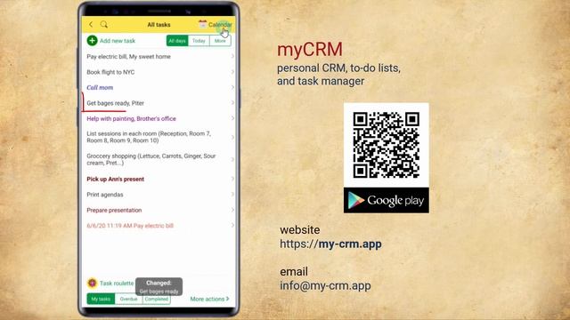 myCRM: Personal CRM, task manager, todo lists and more смотреть онлайн