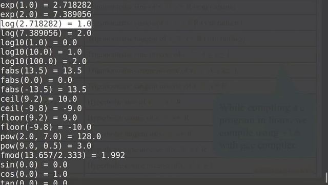 Example with exercise for the use of math library functions смотреть онлайн