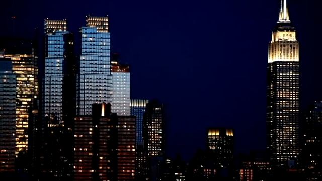 NY Skyscrapers_Footage_122_close up_Empire State Building_ночьной Нью Йорк смотреть онлайн