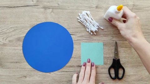 Зимние поделки Аппликация снежинка