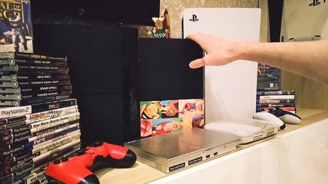 Обзор моей коллекции Play Station (PS1 PS2 PS3 PS4 PS5) и игр